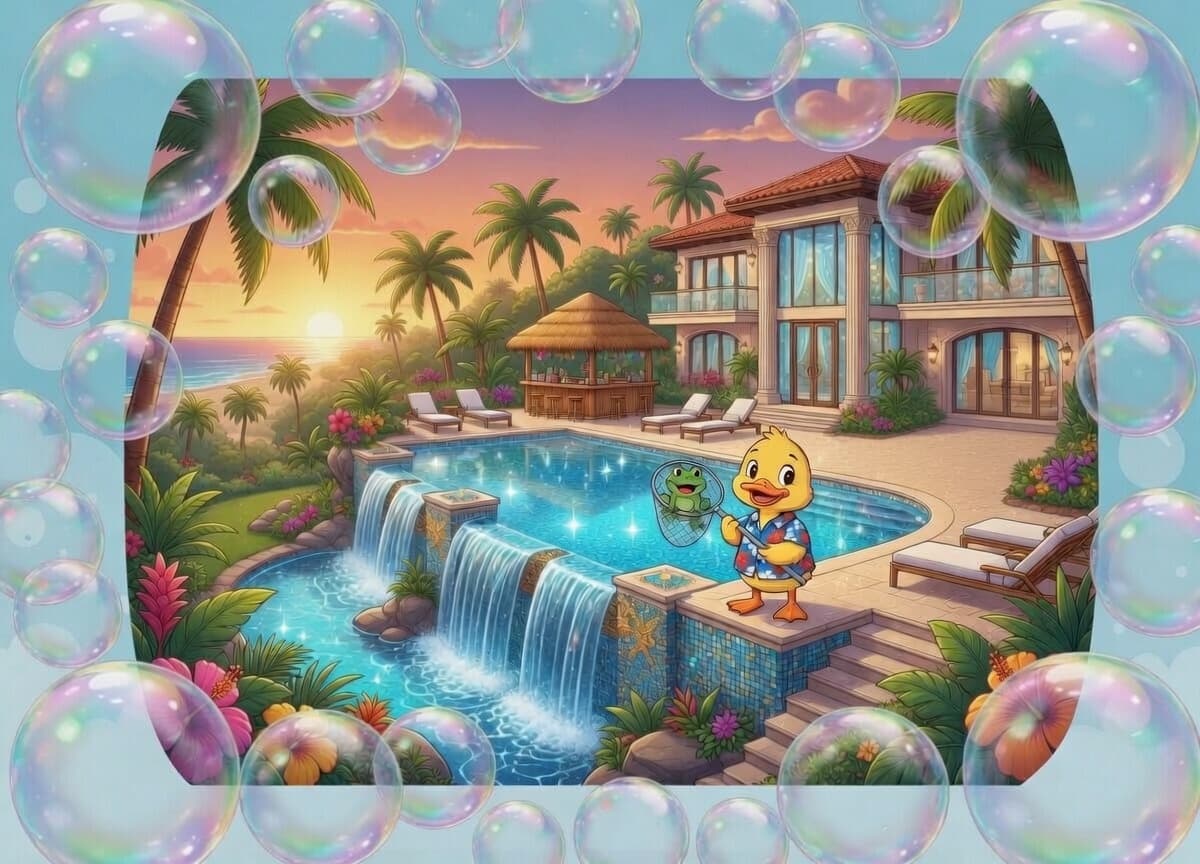 Pool care illustration